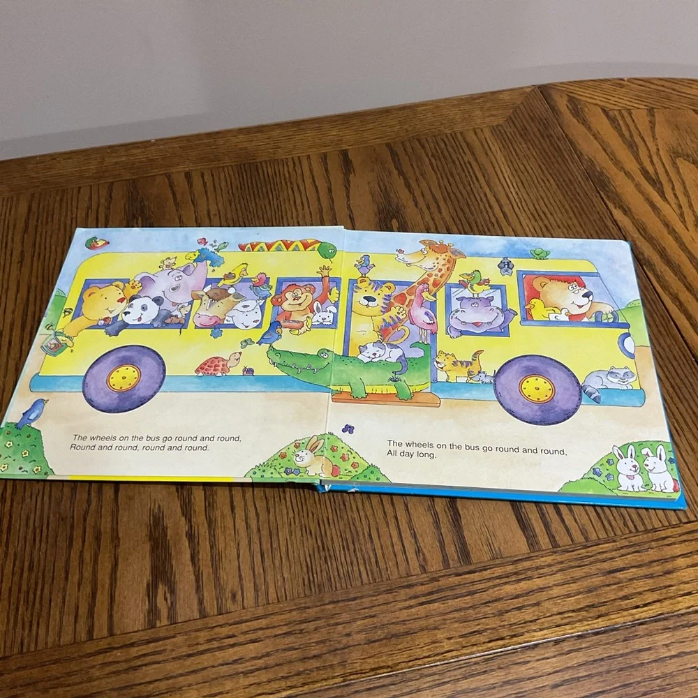 Books: Wheels on Bus, Tools Rule, I Grow Up, Daniel Tiger, Lego Superhero, Poky